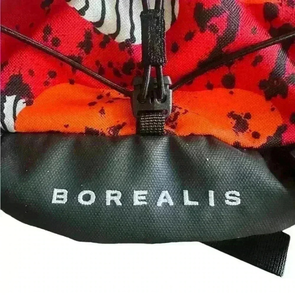 THE NORTH FACE Borealis Backpack Fiery Red Abstract Yosemite Large NWOT